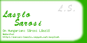 laszlo sarosi business card