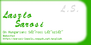 laszlo sarosi business card